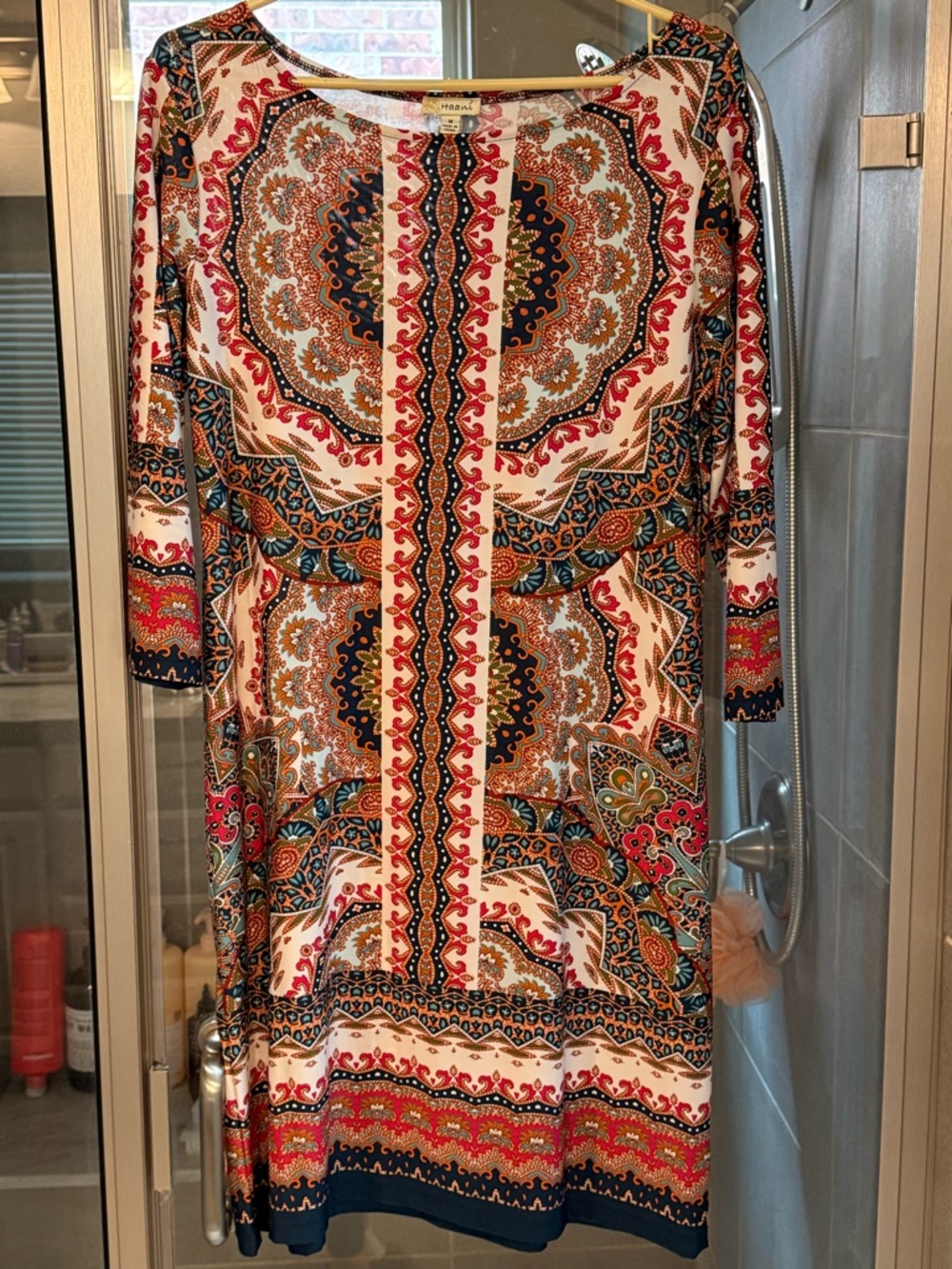Haani Medallion Print Women’s Shift Dress in Multicolor